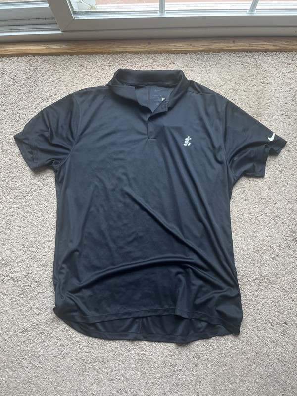 Nike Dri-FIT Disney Mickey Mouse Men’s Golf Polo Shirt Black XL Embroidered