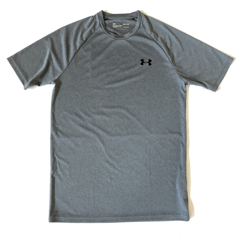 UNDER ARMOUR HeatGear Men Size Small Gray Crew Short Sleeve Athletic T-Shirt