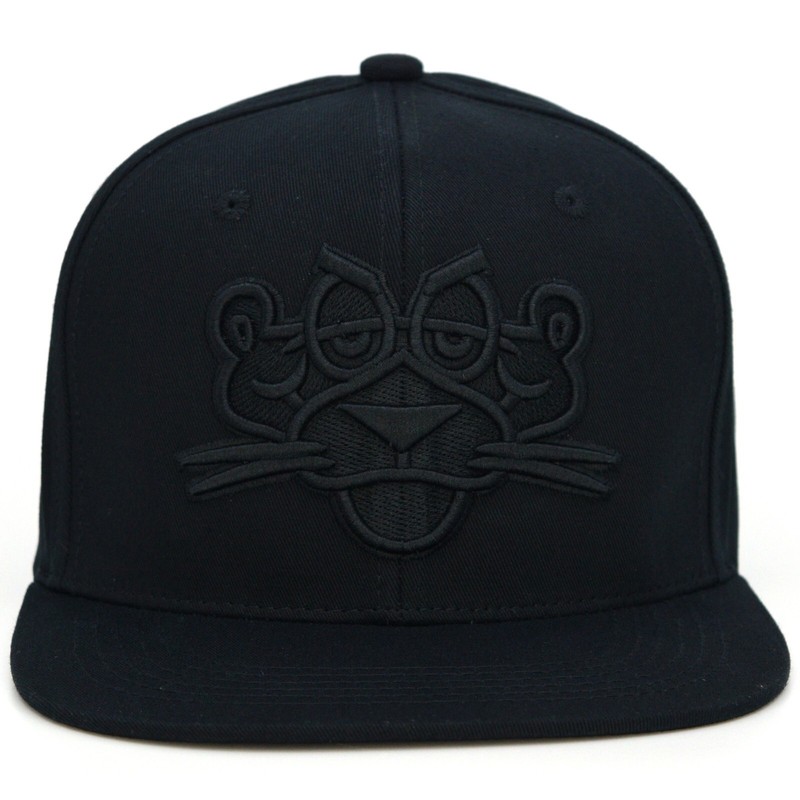 Panther New Leader HL Black Aqua Embroidery Snapback Pink Adjustable Cap Hat