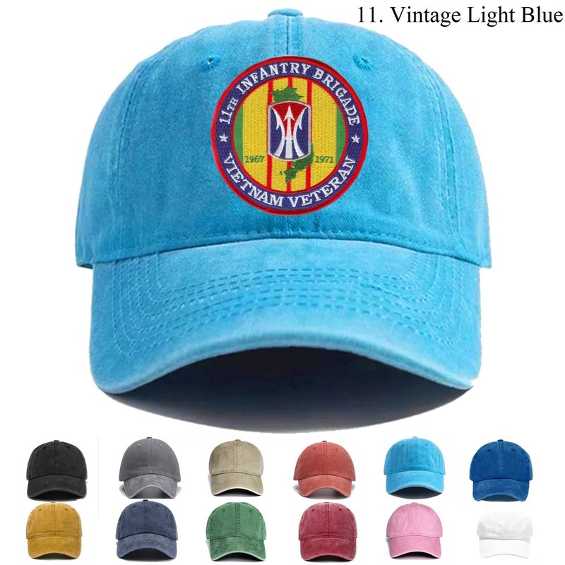 Embroidered Hat 11th Infantry Brigade Vietnam Veteran, Veteran Cap, Gift Idea gallery