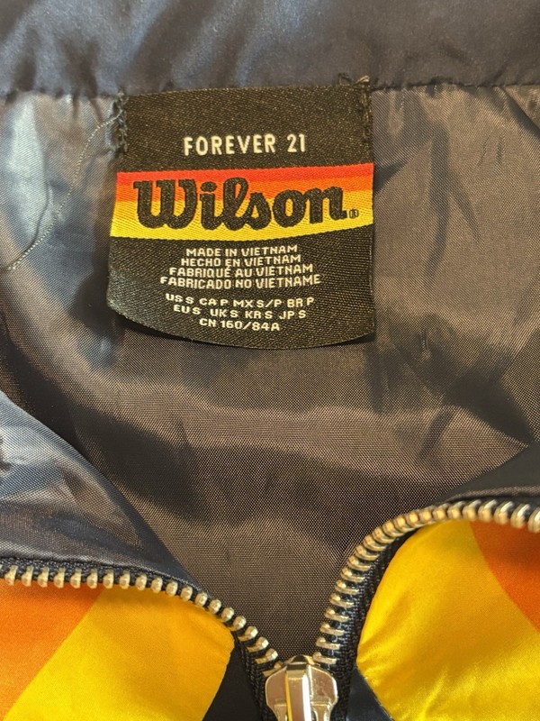 Forever 21 x Wilson 1/4 Zip Women's Windbreaker Pullover Small Blue Pickleball gallery