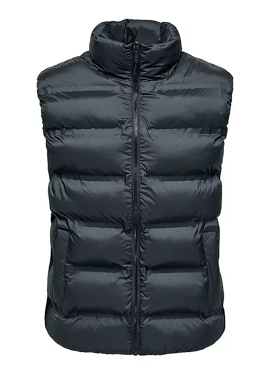 Only & Sons Union Seamless Life Puffer Gilet – Size XS – LB 2790