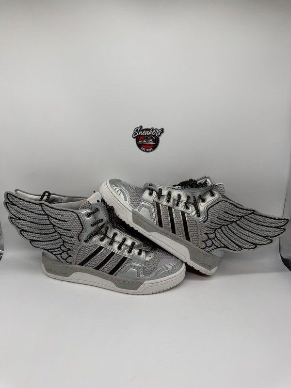 Adidas Jeremy Scott JS Wings 2.0 Metallic Silver Orange G61109 Men’s Size 7.5