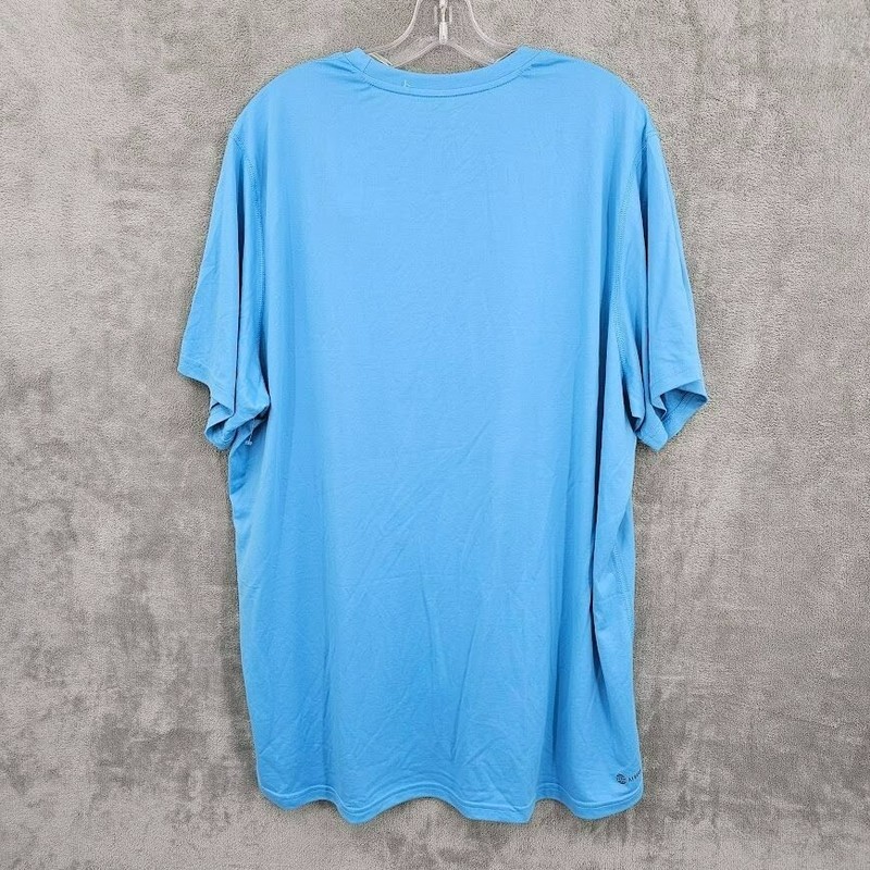 Adidas Creator Tee 2XL Light Blue White Short Sleeve Aeroready Logo EK0084 New gallery