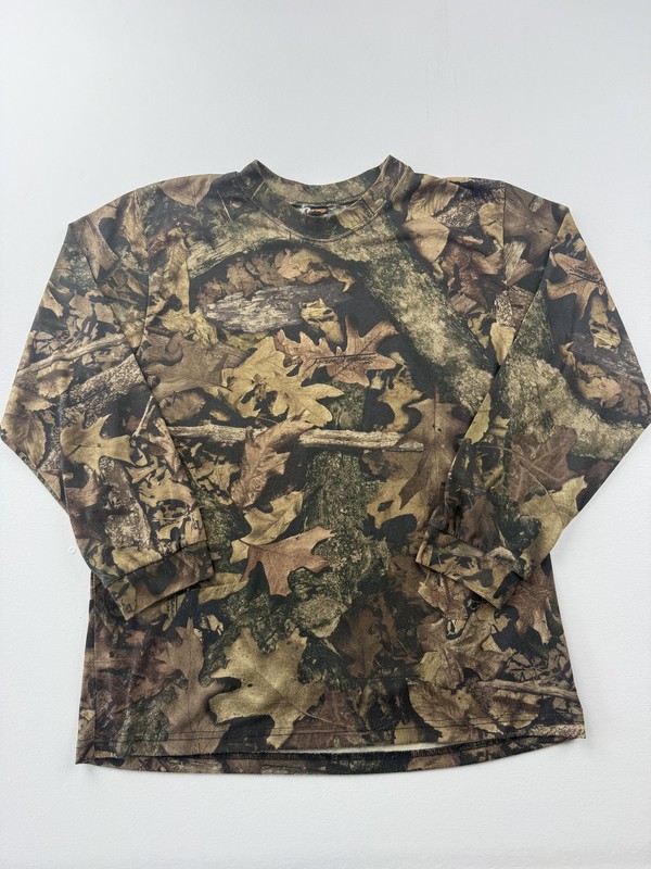 True Timber Camo Shirt Mens Brown Camo Long Sleeve Hunting Tee Outdoor Read