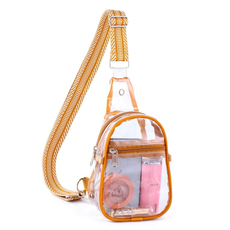 Clear Sling Bag For Women Stadium Approved Clear Fanny Pack Fashion Small Crossb