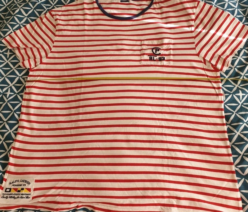 Polo Ralph Lauren CP RL-93 Striped T-Shirt Sz XL Yacht Sailing Marina Nautical