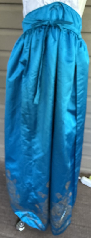 Vintage Korean Traditional Dress Silk Hanbok Pink &Blue w/Petticoat Size S/M gallery