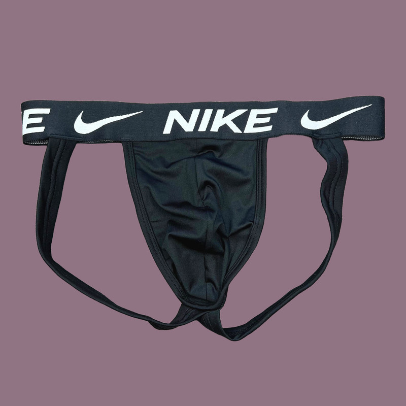 Nike mens black microfiber jock strap jockstraps underwear size S M L XL gallery