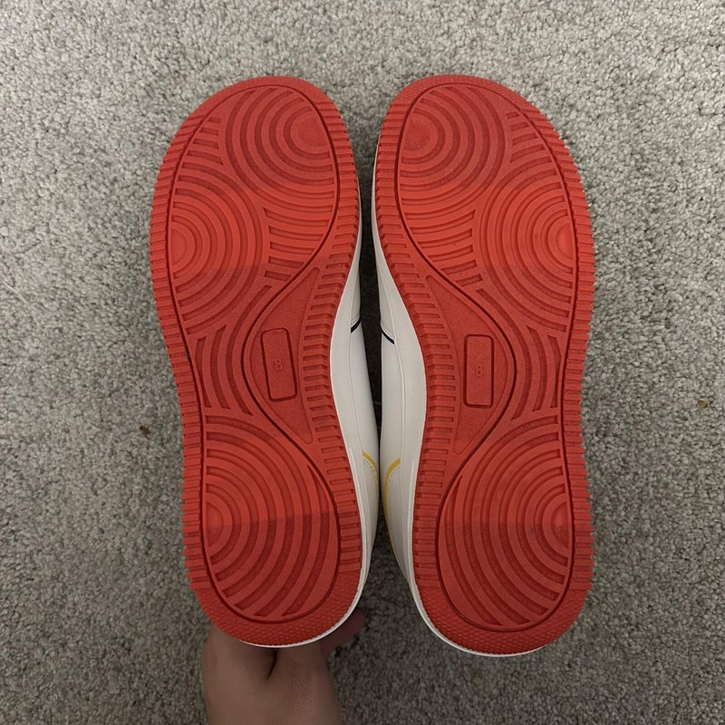 ALDI GEAR women’s size 8 Sneaker Shoes White Multicolor Red Sole NWT! Year 2024 gallery