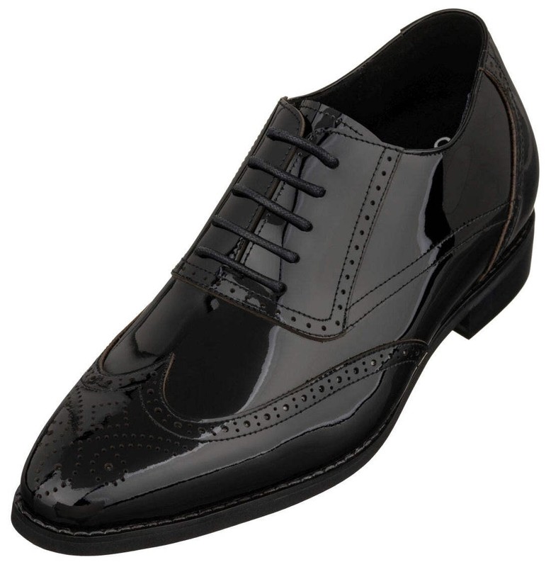 CALTO - S1015 - 3 Inches Taller (Black) - Patent Leather Dress Oxford gallery