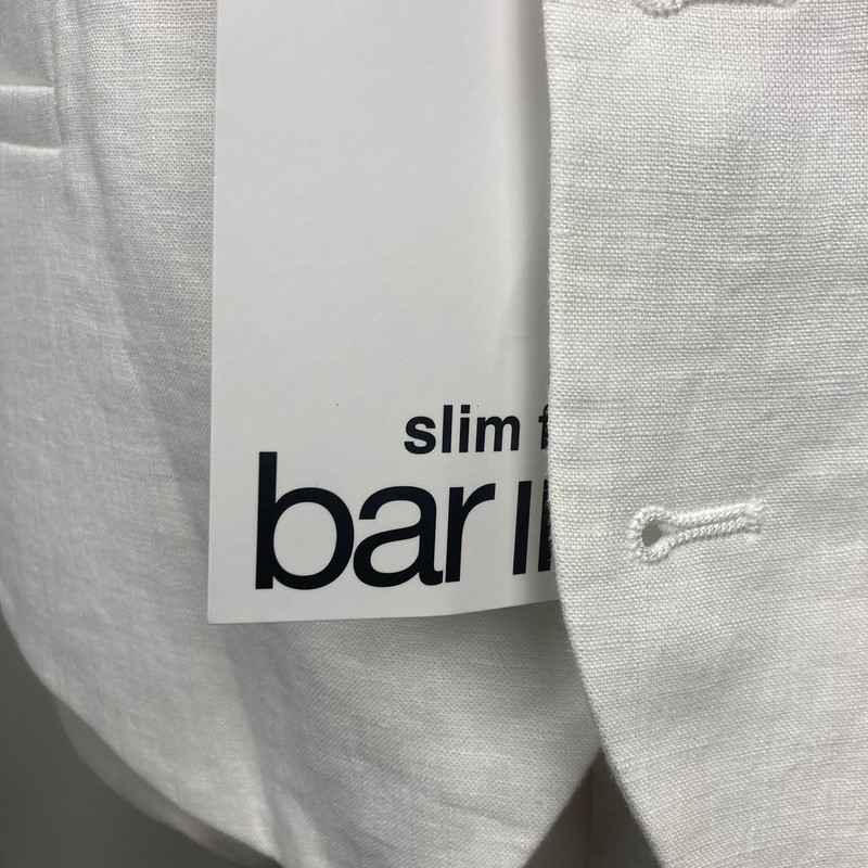 Bar III Mens Slim fit Button-Up Suit Vest Size Large White 100%Linen E091424 gallery