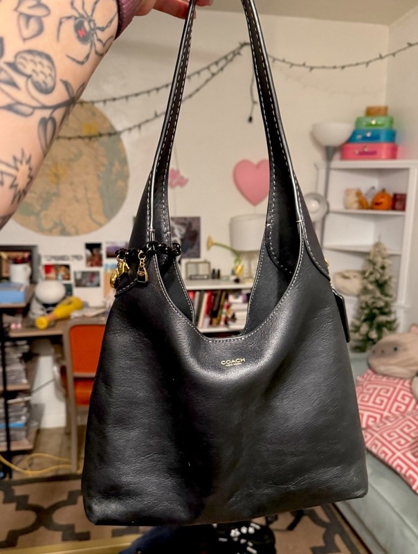 Coach Black Brooklyn 28 Leather Shoulder Bag