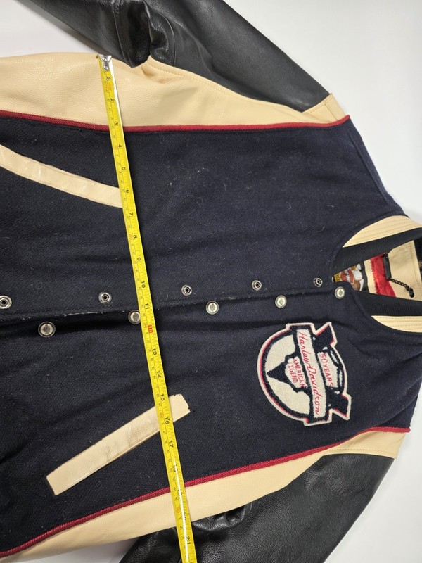 Vintage Harley Davidson Varsity Jacket Mens Large 1903 50 Year Anniversary gallery