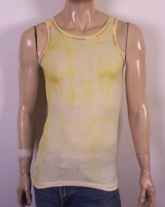 vintage 70s Cal-Cru NWOT Tank Top T-Shirt Rainbow Stitch soft thin USA sz M