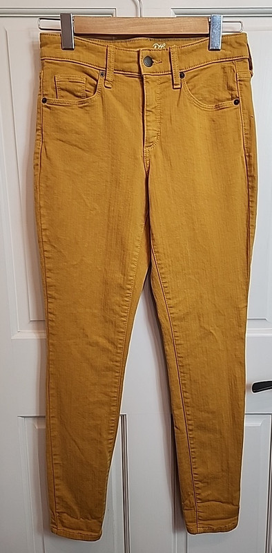 Universal Thread Mustard Yellow Skinny Jean Women Size 2 28×29 Stretch 120-35141
