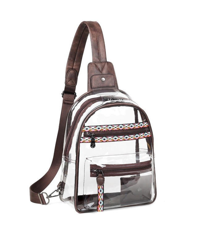 Large Clear Bag Stadium Events Transparent Purse Women’s Crossbody Sling