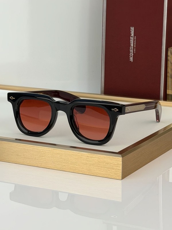 JACQUES MARIE MAGE VENDOME-EPOXY Sunglasses 47-25 Square Black Frame Red Gradien