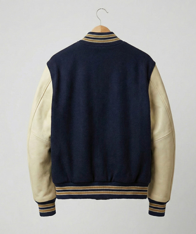 Mens Letterman Varsity Jacket Wool Leather Baseball College Jacket gallery