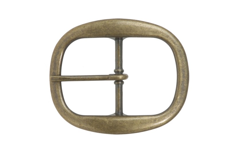 1 1/2 Inch Nickel Free Center Bar Single Prong Oval Belt Buckle