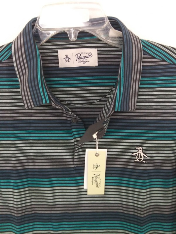 NWT $89 Original Penguin Ombre Striped Short Sleeve Polo Shirt Men's Munsingwear gallery