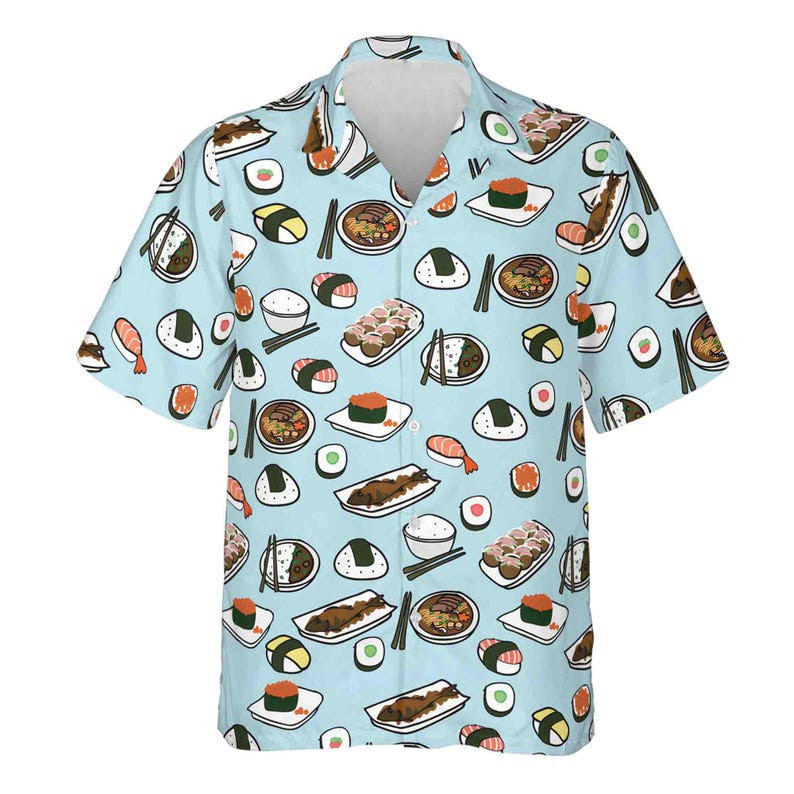 Funny Japanese Cuisine Sushi Japanese Food Hawaiian Shirt