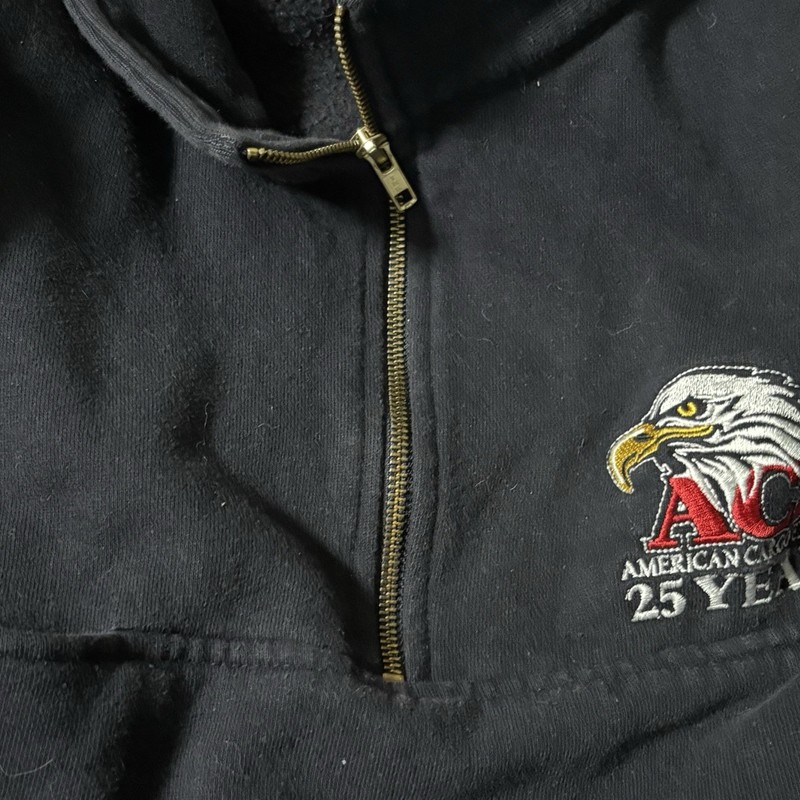 Vintage Game Workwear Made in USA American Cargo Express 25 Years 1/4 Zip L gallery