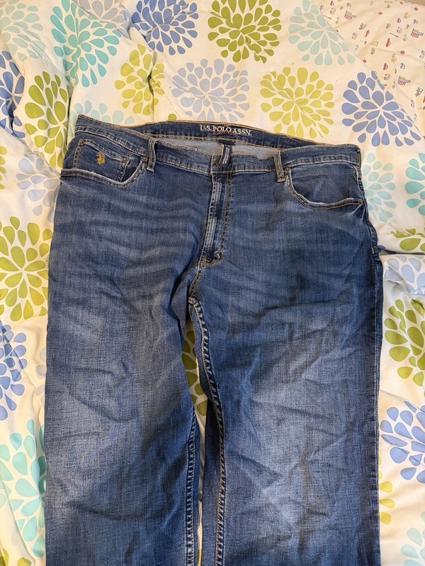 U.S. Polo Assn. Men’s Blue Jeans Size 42×30 Stretch Straight Leg Denim Dark Wash