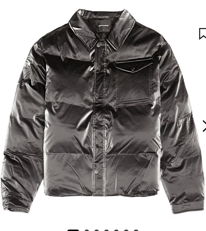 Daily Paper Puffer Obsidian Whole Shirt M $250 Retail