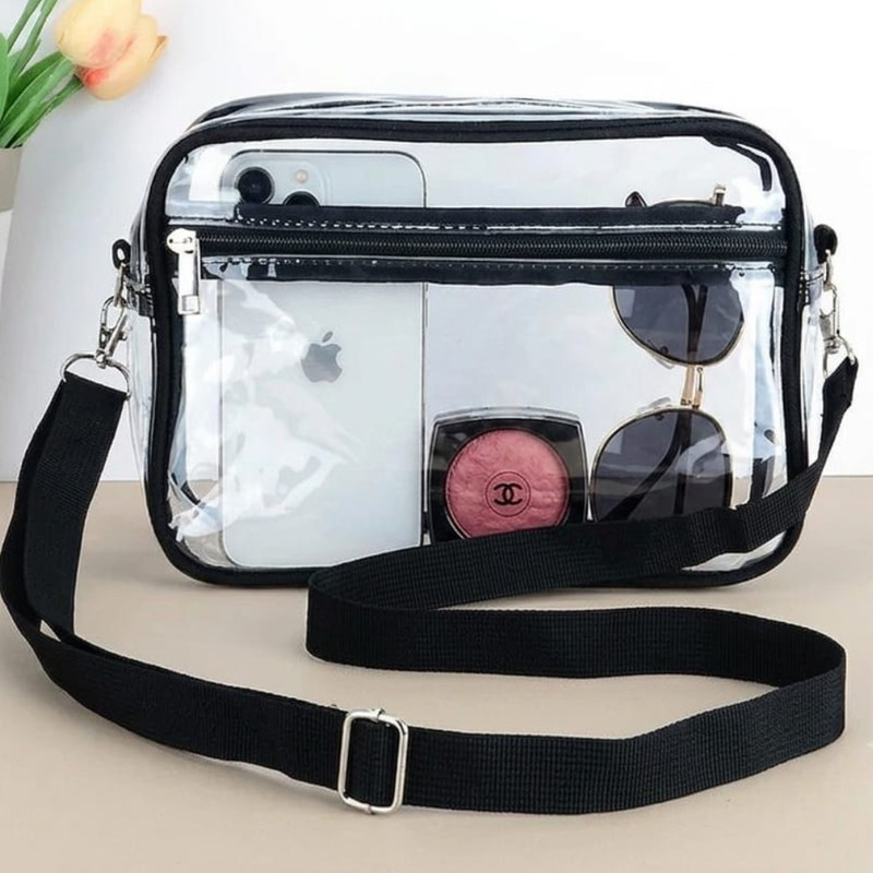 Clear PVC Crossbody Women Bags Waterproof Vacation Traveling Beach items
