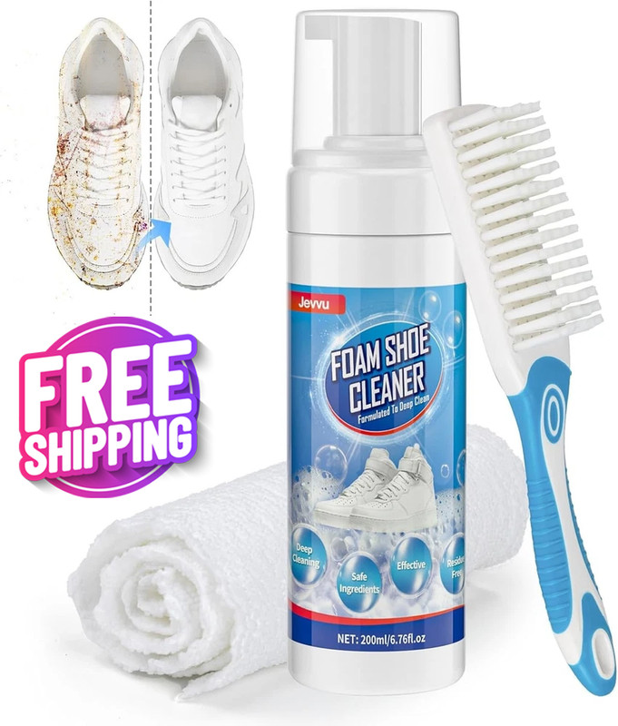 Sneaker Cleaner Foam 6.76 fl oz Shoe Cleaning Kit for White Shoes Stain Remover