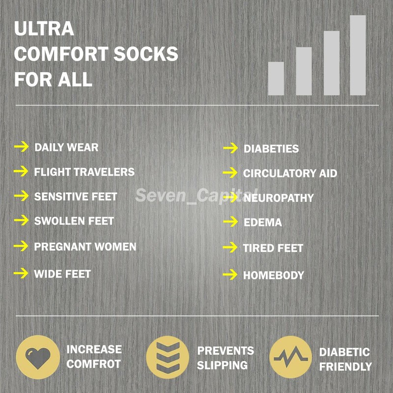 For Mens Womens Non Binding Physician Approved Circulation Diabetic Crew Socks gallery