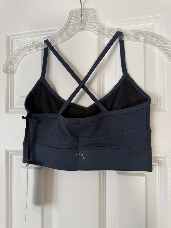 Varley Always Irena Navy Solid Crossback Wireless Pullover Sports Bra S A gallery