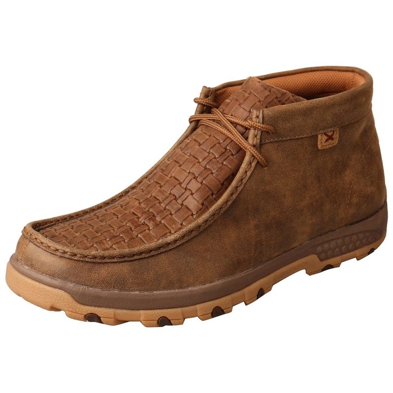 Twisted X Men’s Chukka Driving Moc Moc Toe CellStretch, Bomber & Chocolate, 8 M