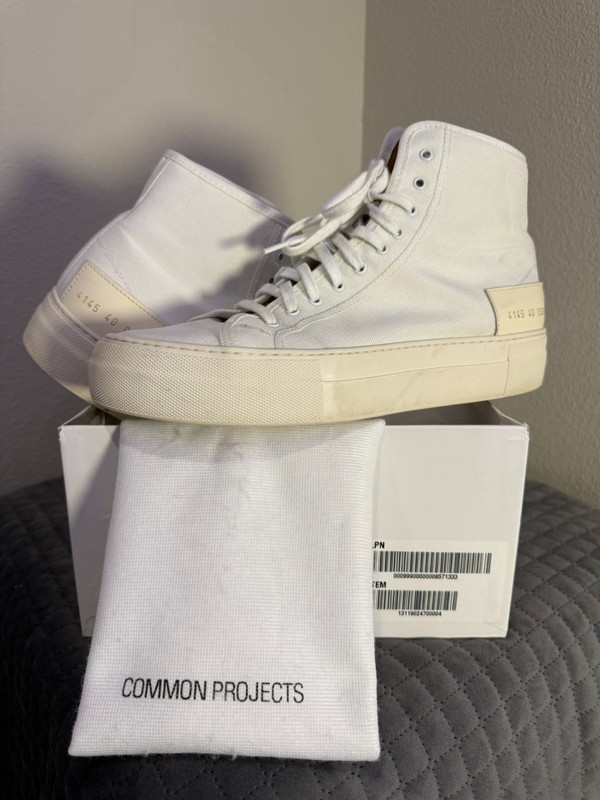 Common Projects canvas high top sneakers size 40
