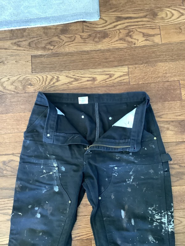 Carhartt Black Double Knee Painted Work Wear Carpenter Pants Size 34 x 34 gallery