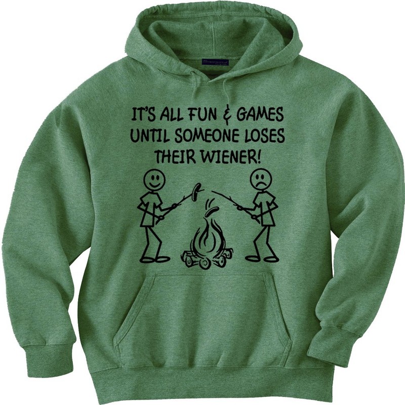 IS ALL FUN AND GAME UNLESS SOMEONE LOOSES THERE WIENER FUNNY HOODIE SWEATSHIRT