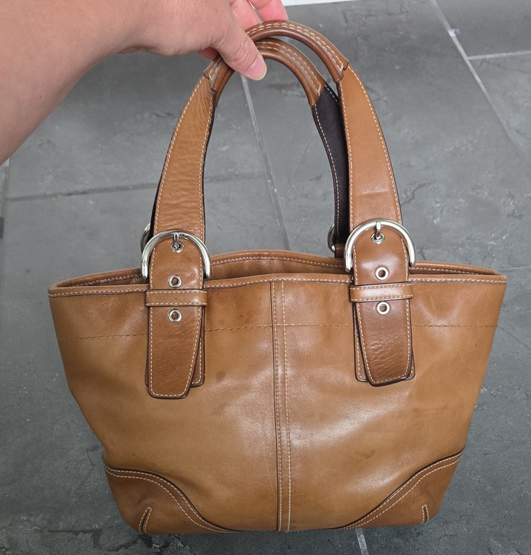 Y2K Vintage Coach Brown Soho Soft Leather Tote