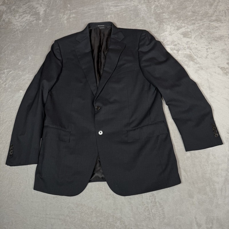 Ermenegildo Zegna Blazer Mens 40 Black Manhattan Peak Multiseason Sport Coat