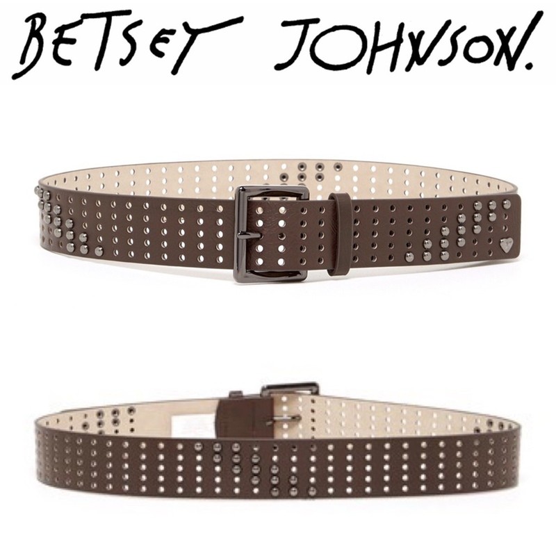 Betsey Johnson | Perforated Studded Belt | Sz M