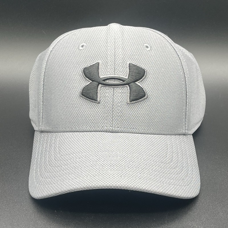 Under Armour Blitzing Medium Large Hat Cap Grey Black Smoke Brand New
