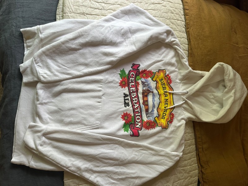 RARE Vintage Sierra Nevada Brewing Hoodie Sweatshirt Mens Large Celebration 1993