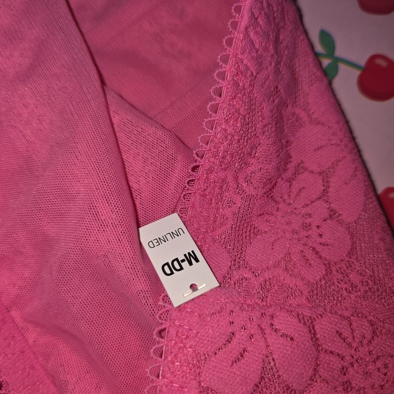 PINK Victoria's Secret Floral Lace Bustier Bralette Strapless Wireless M NWT gallery