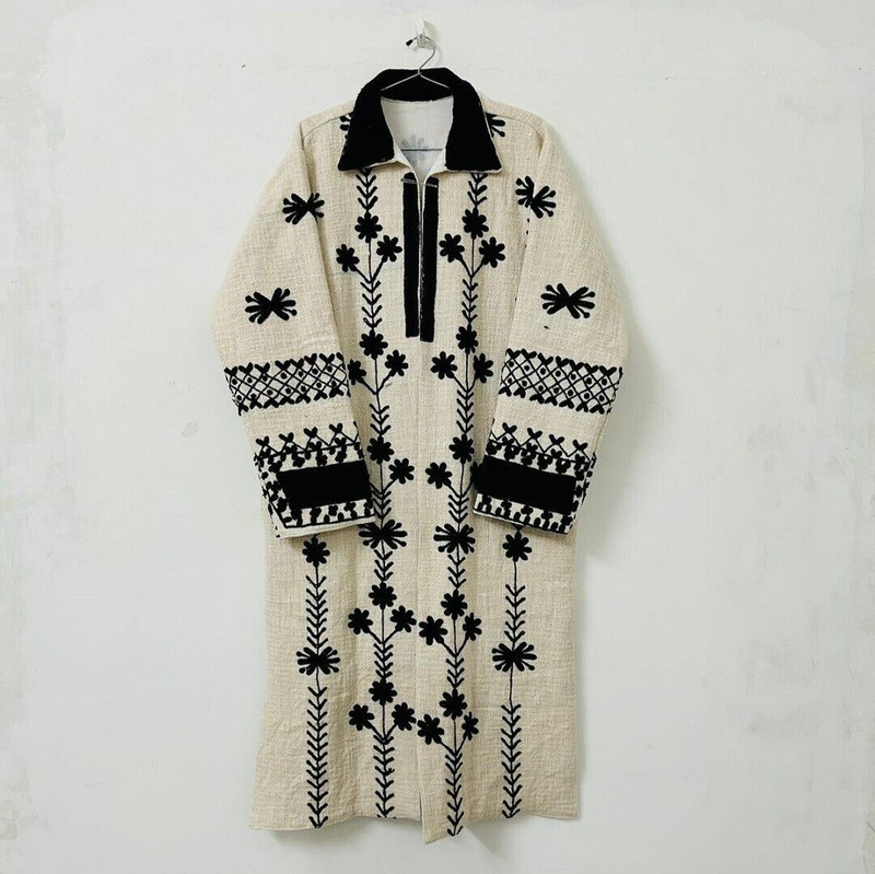 TNT Fabric Suzani Long Coat / Handmade Clothing/ Unisex Coat/ Mommy Special Love