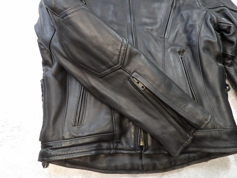 Unik Ultra Jacket Mens Medium Leather Motorcycle Biker Padded Zip Out Liner gallery