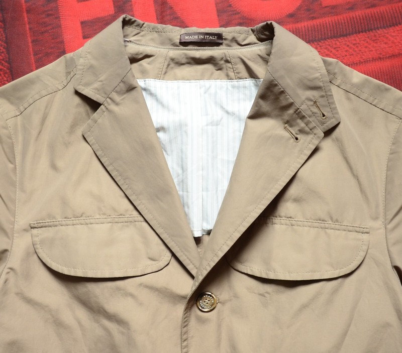 Angelo Nardelli Sport Mens Light Jacket Size 52 L Beige Made In Italy Casual gallery