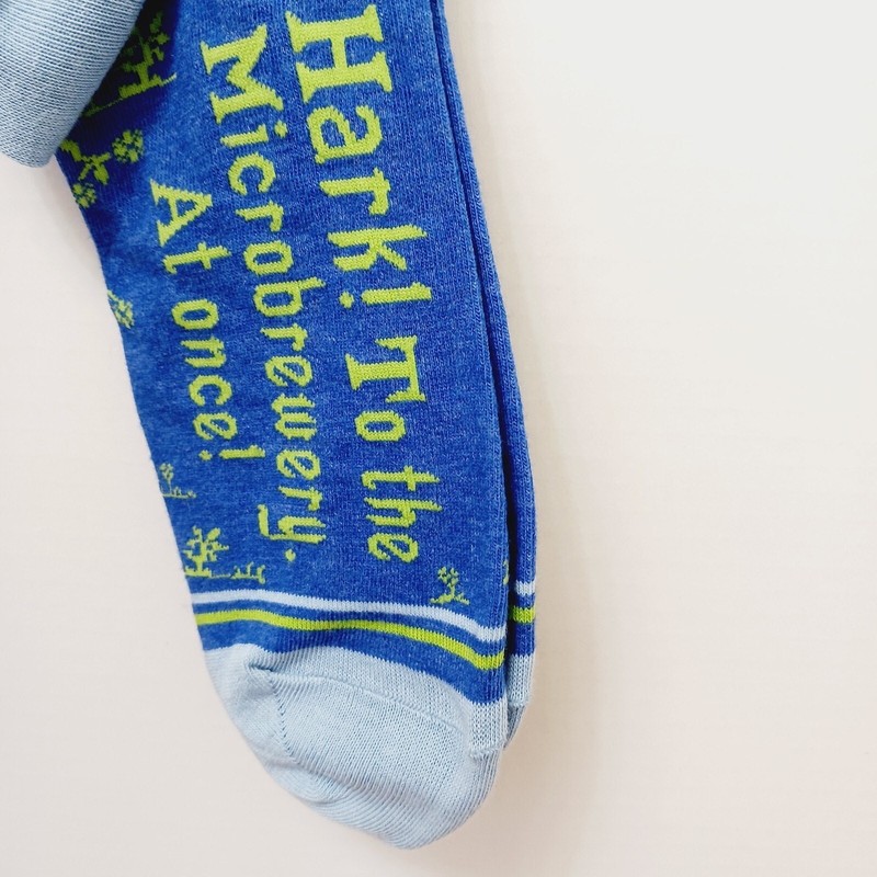 Sock Blue Q Crew Men Hark Microbrewery Chariot Horse Roman Greek Cotton Comfort gallery