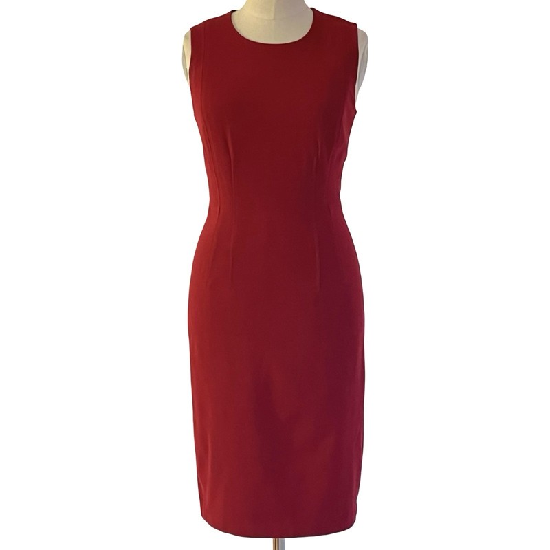 Kobi Halperin Lora Sheath Dress Merlot Red Sleeveless Stretch Corporate Sz 2