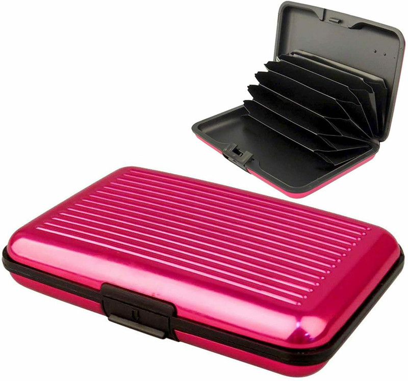 Mini RFID Aluminum Wallet Credit Card Holder Business Card Case Metal ID Case US gallery
