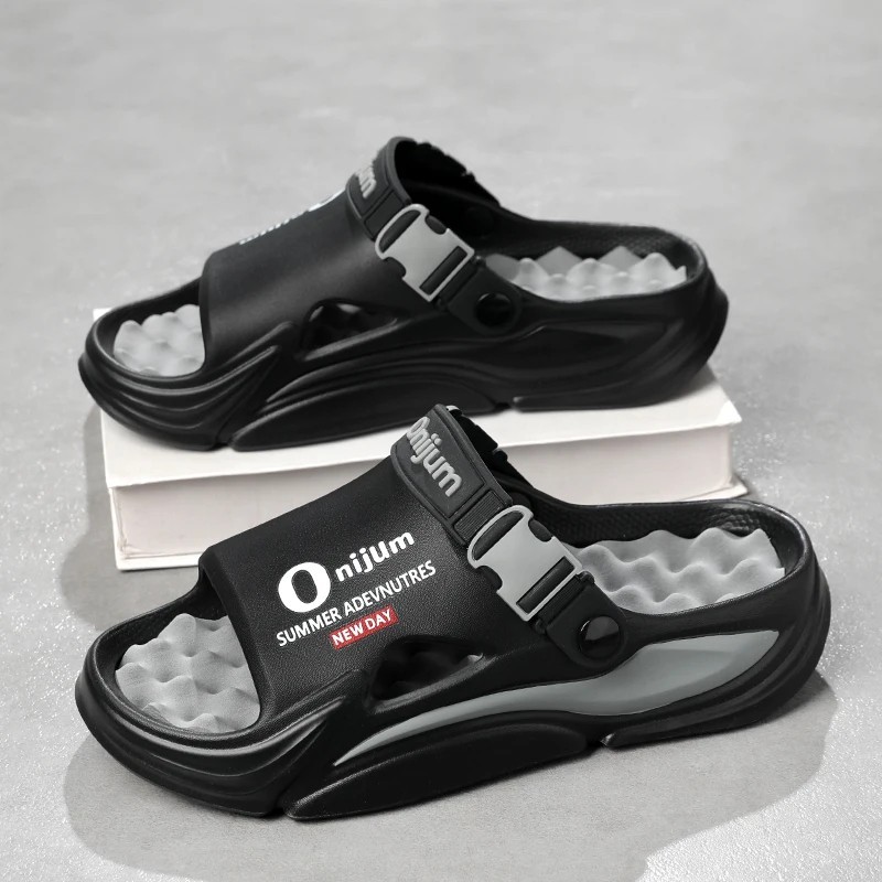 Summer Men’s Massage Slippers Outdoor Sandals Beach Comfortable Indoor Slides